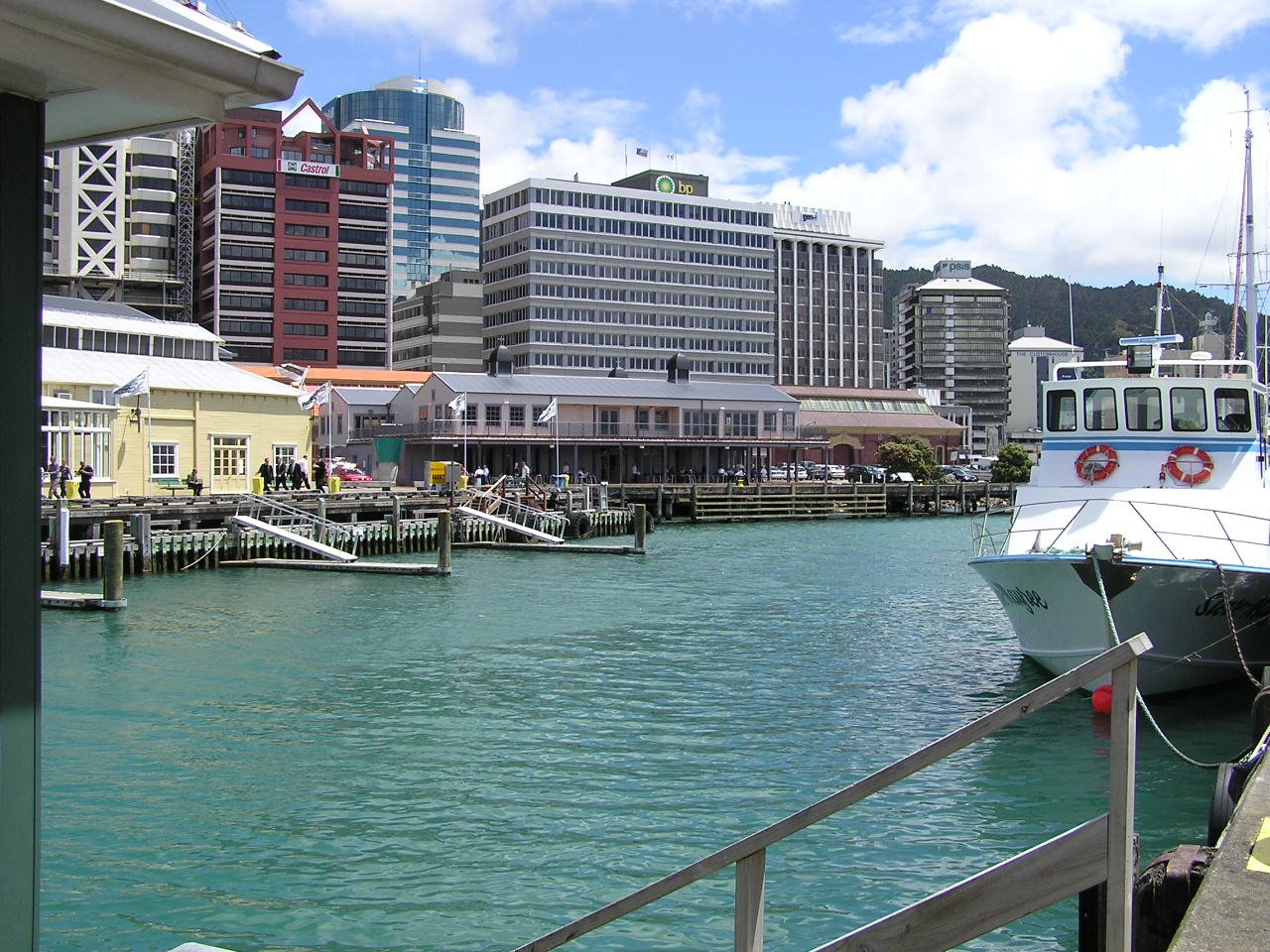 Wellington waterfront and city skyline, New Zealand