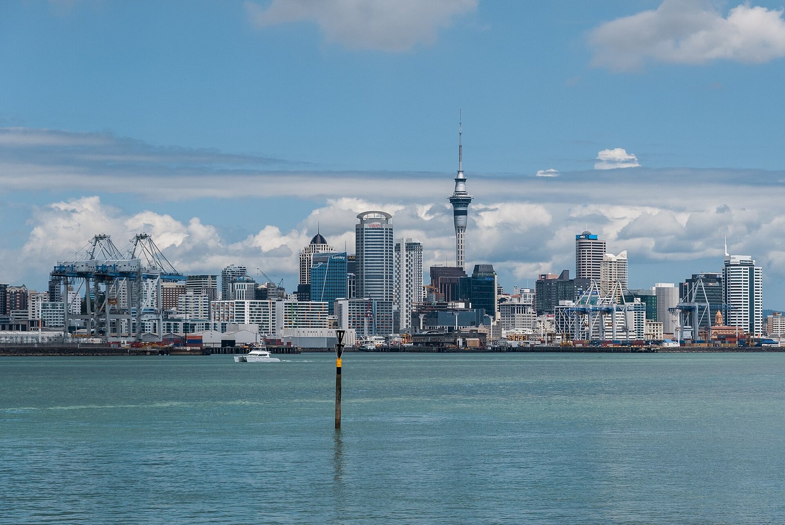 Auckland skyline as seen from Devonport, New Zealand