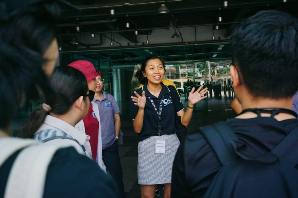Travelers exploring a city after booking a Groupon attraction