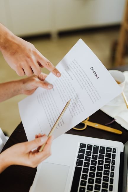 Traveler reviewing the terms and conditions before booking online